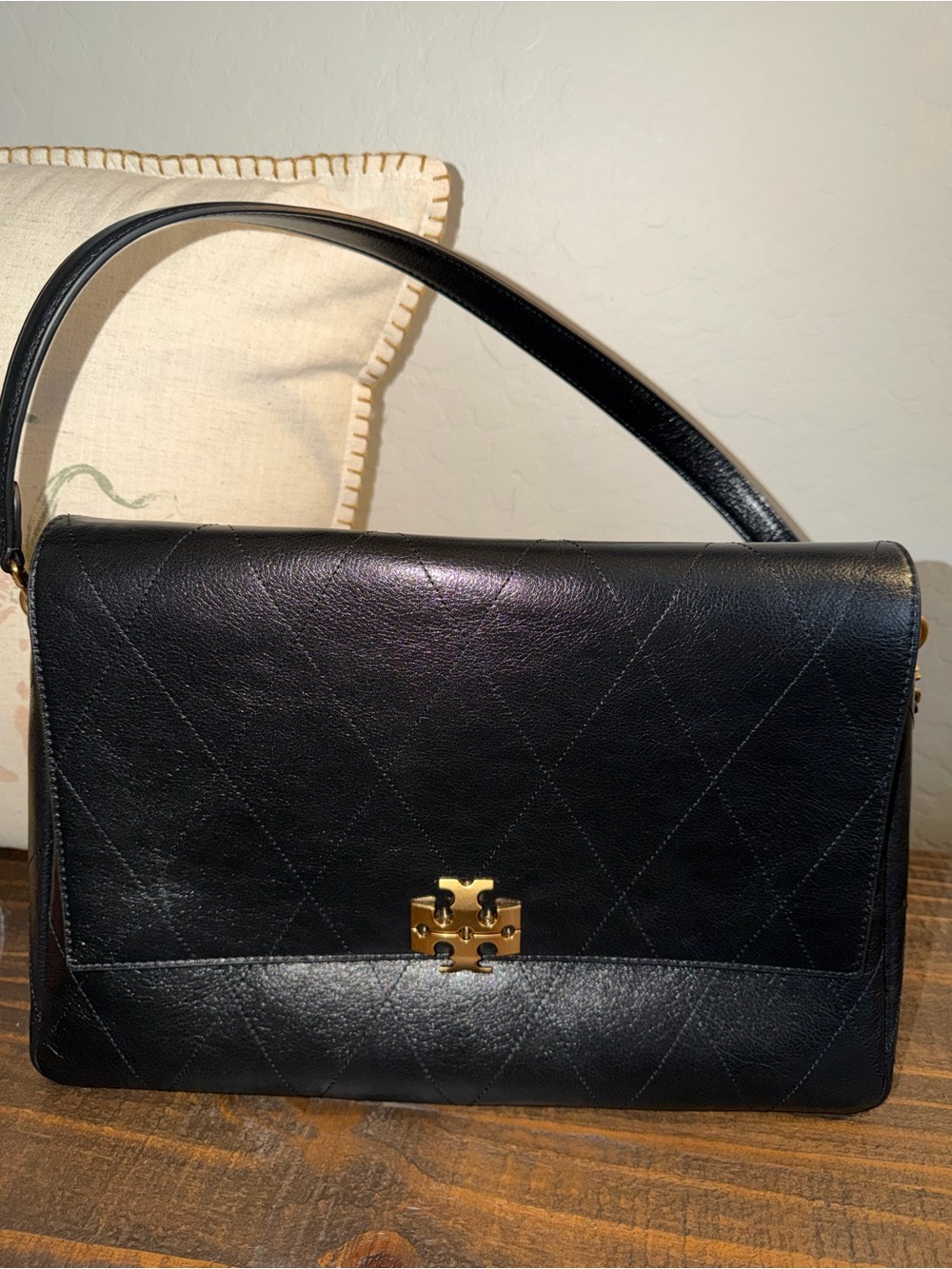 Tory Burch Charlie Quilted Leather Shoulder Bag